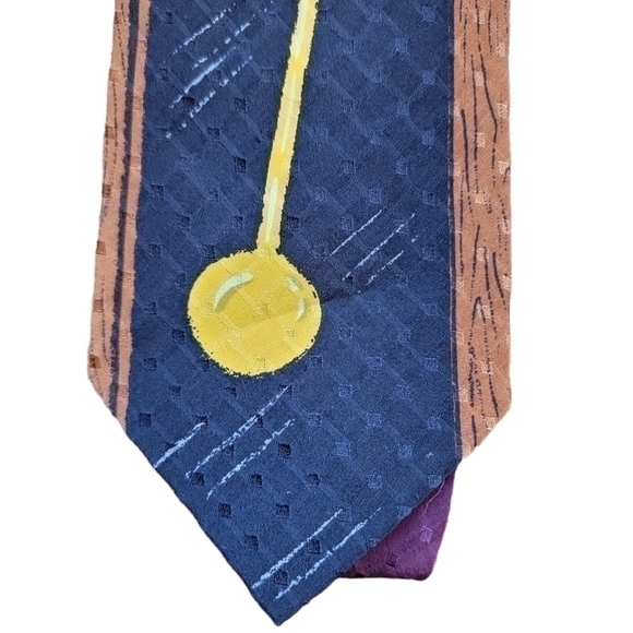 DISNEY Vintage Mickey 3D Clock hand - Father Time Silk Tie - Picture 3 of 11